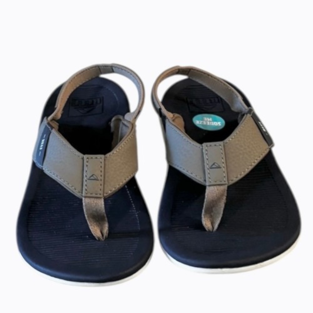 Reef Santa Ana Kids Brown Blue Flip Flop Size 11‎ Toddler Sandals Boy Girls - Picture 2 of 9